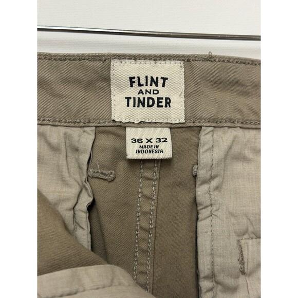 Flint and Tinder Chino Pants Mens 36x32 Gray Straight Fit Preppy Huckberry * - Picture 7 of 12